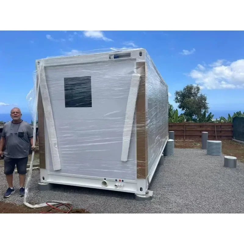 Maison conteneur élargie pliable à construction rapide, salle de vacances préfabriquée avec salle de bain, petite maison préfabriquée, maison Mobile de 20 pieds 40 pieds