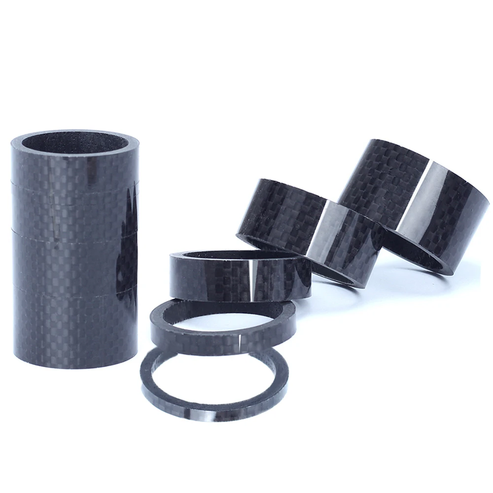 Bicycle Carbon Fiber Spacer 3/5/10/15/20mm MTB Headset Washer 1/5pcs 1-1/8