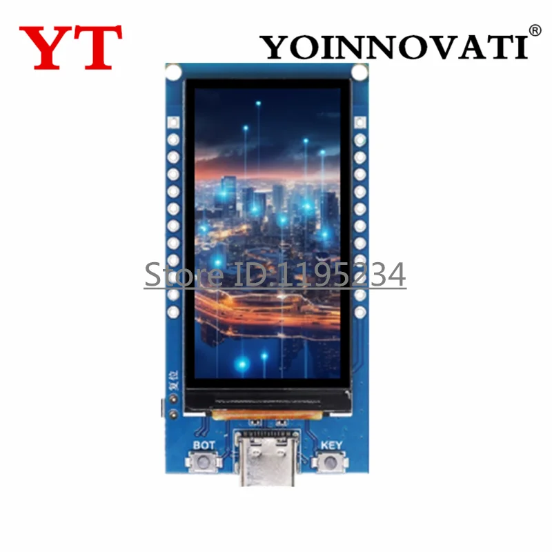 ESP32-S3 Development Board with Flash 1.9-inch LCD Display WiFi BT 5.0 Wireless Module 170x320