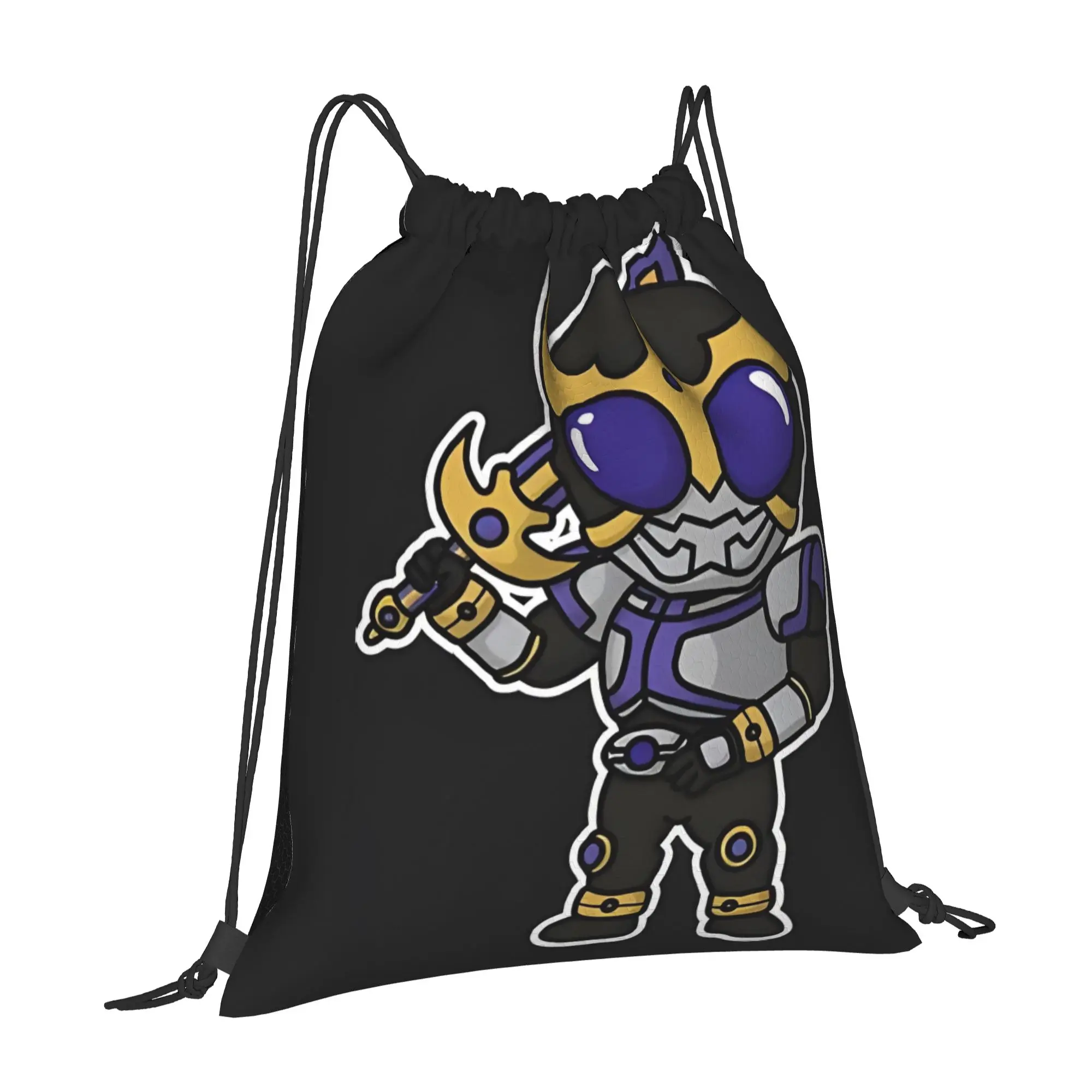 For travel Pouch Kamen Rider Kuuga Titan  Kawaii Drawstring Bags Shopping Shoe Clothes Storage Multi-function Portable Rucksack