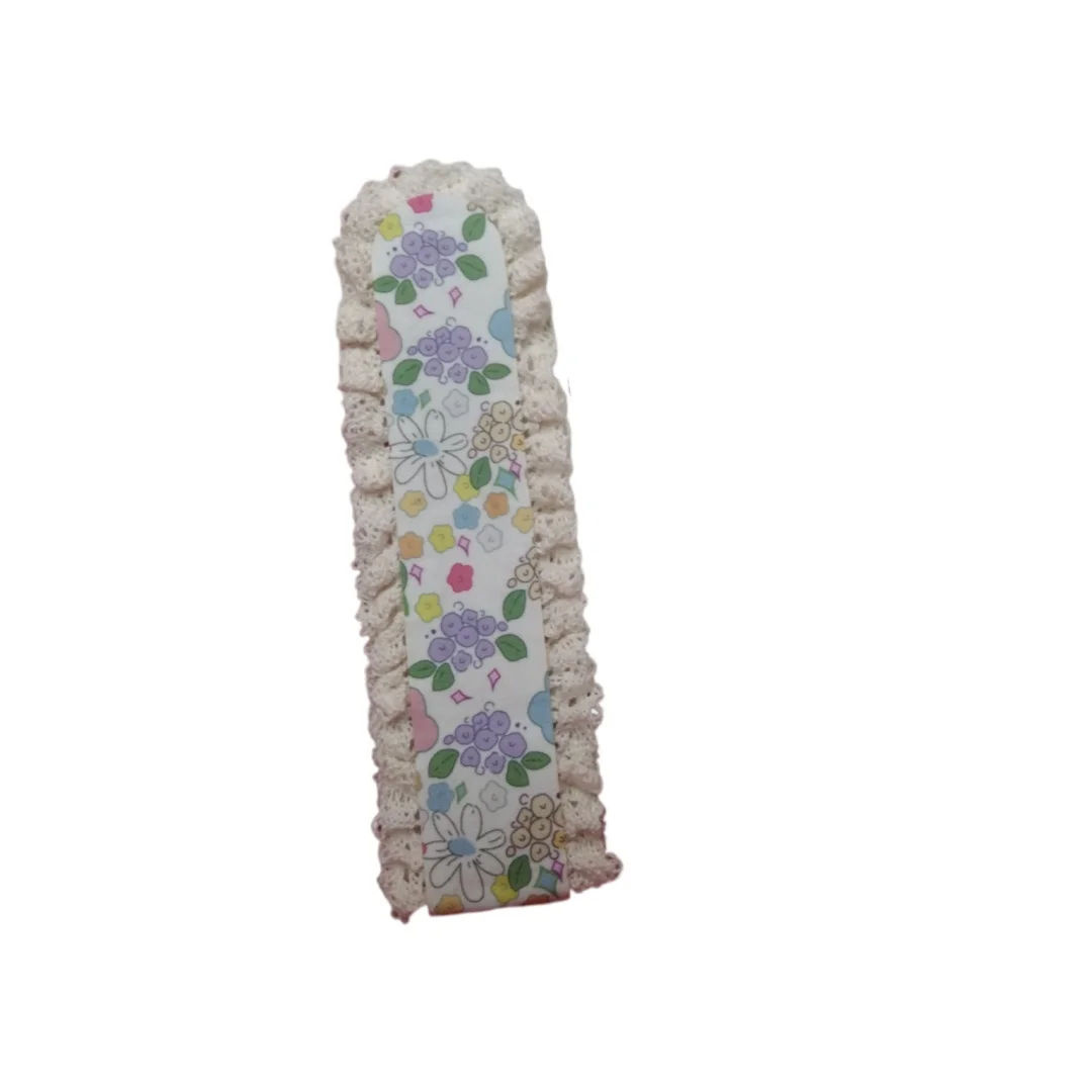 1 Stück Sommer Süßes Mädchen Magisches Haarband mit Aufdruck, Haarsticker, Kopfschmuck, Süßes Blumenmuster, Gestrickter Pony-Sticker, Haarband – Detail 10