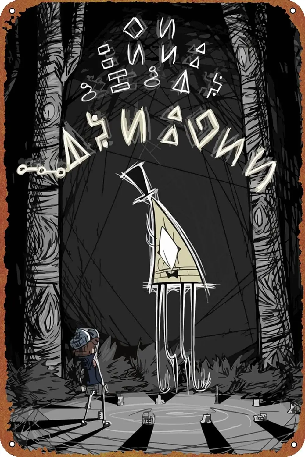 Gravity Gravity Falls. Anime Poster Metal Plaque Tin Sign,Vintage Metal Pub Club Cafe bar Home Wall Art Decoration Poster Retro