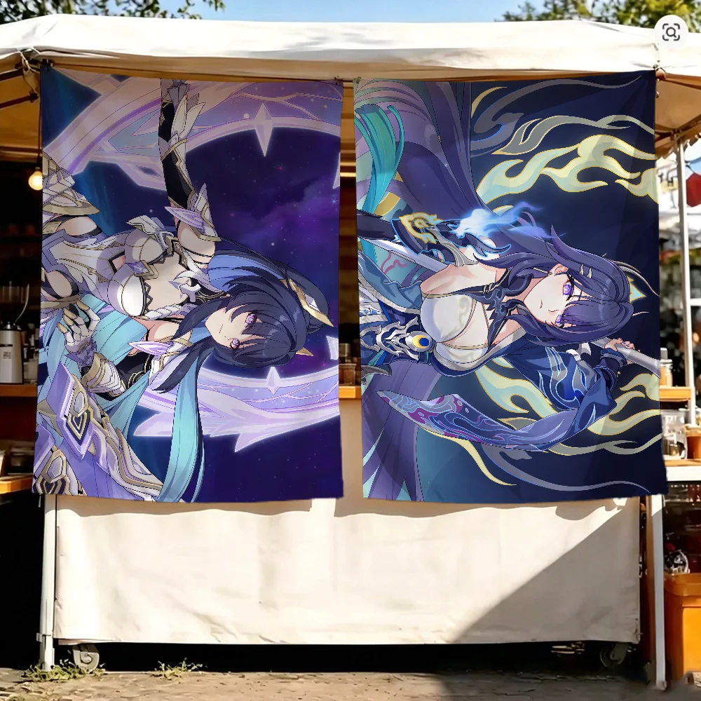 Honkai Impact Xentinel - Dawnbearing Crescent flag For Outdoor Camping Bar Picnic Party Home Decoration Ornaments Banner