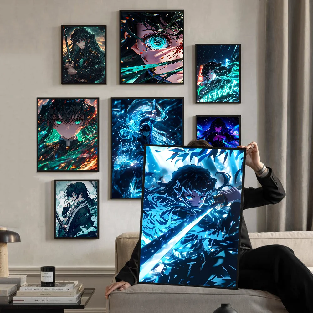 

Anime M-Muichiro T-Tokito Good Quality Prints And Posters Waterproof Paper Sticker Coffee House Bar Posters Wall Stickers