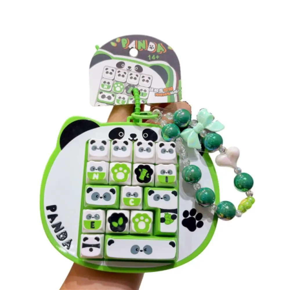 Cartoon 16-Tasten-Tastatur-Schlüsselanhänger Panda Clicker Sound Tastatur-Clicker Schlüsselanhänger mit Drucktasten Tragbarer Fingerspitzen-Knopf-Schlüsselring – Detail 3