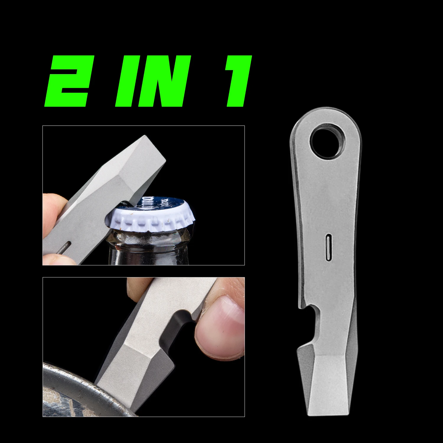 

Titanium Alloy Crowbar Outdoor Portable Bottle Opener Hand Tool Small Pry Bar Durable Goods Multifunctional EDC Tool