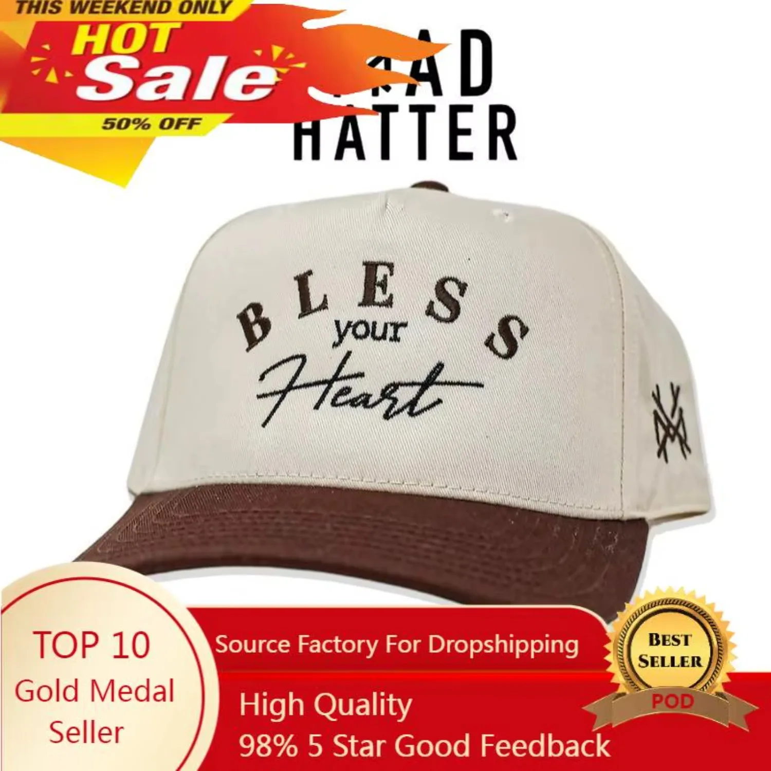 

Bless Your Heart Embroidered Trucker Hat Snapback Baseball cap Fashion Dad Hats Adjustable Sunhat Outdoor caps