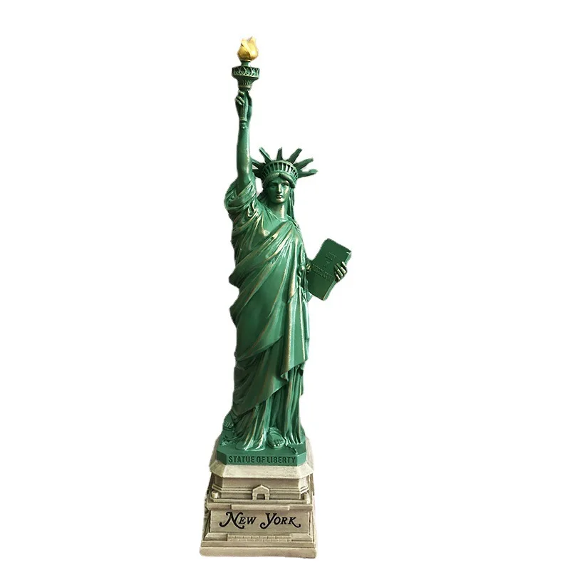 Resin Statue of Liberty New York USA Landmark Building Tourist Souvenir Home Office Desk Decoration Furnishing Gifts 23 27 39cm