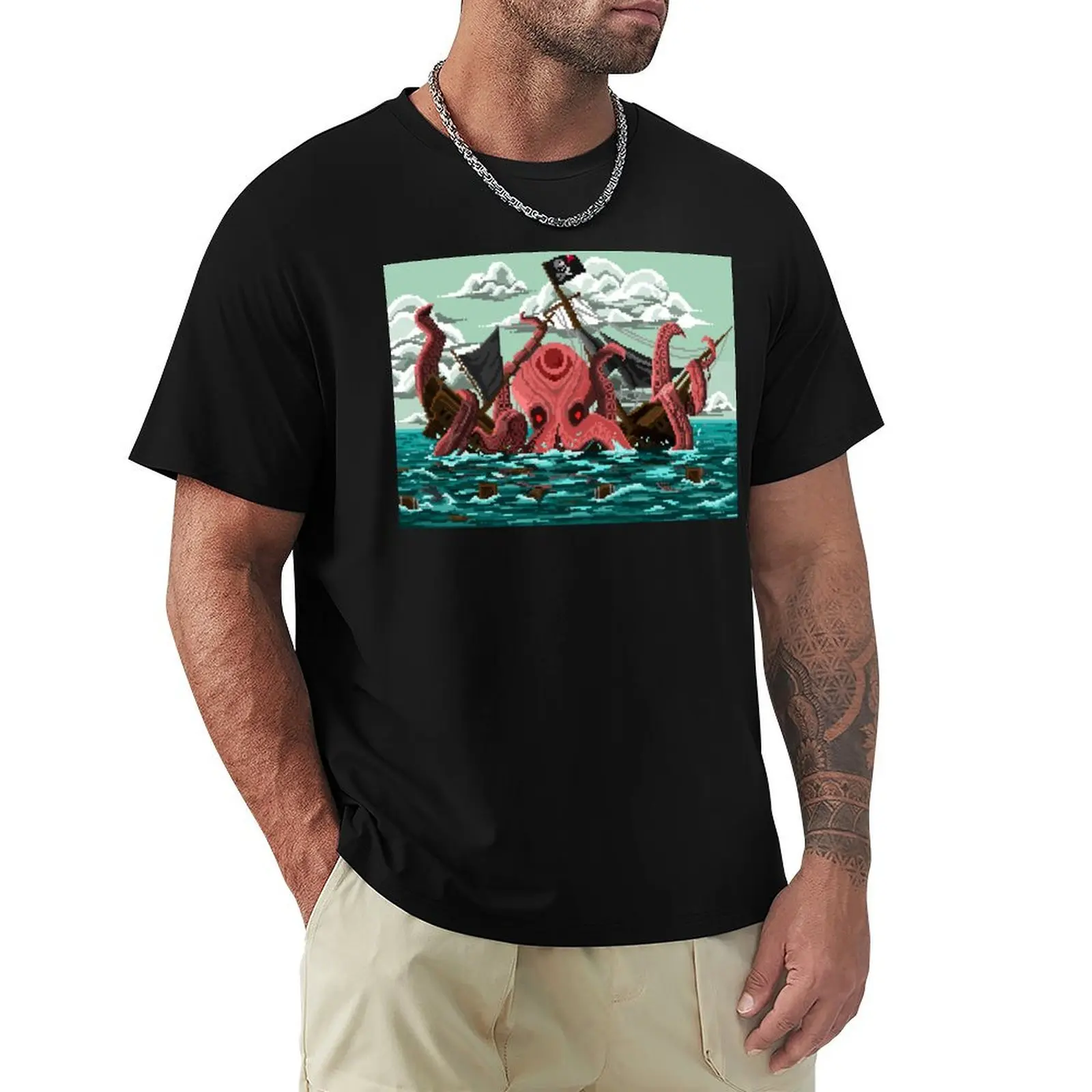 

Release The Kraken T-Shirt Basic Short Sleeve Cotton Blend T-Shirt