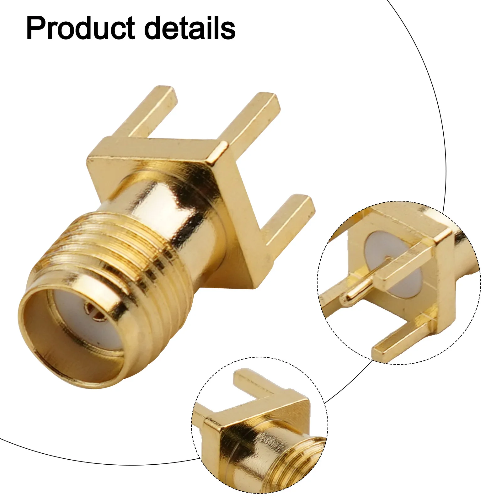 5xSMA RF Coax Female Socket Port PCB Solder 4mm Mount For WiFi External Antenna For RG58 RG142 RG223 Cable Straight RF Coaxial