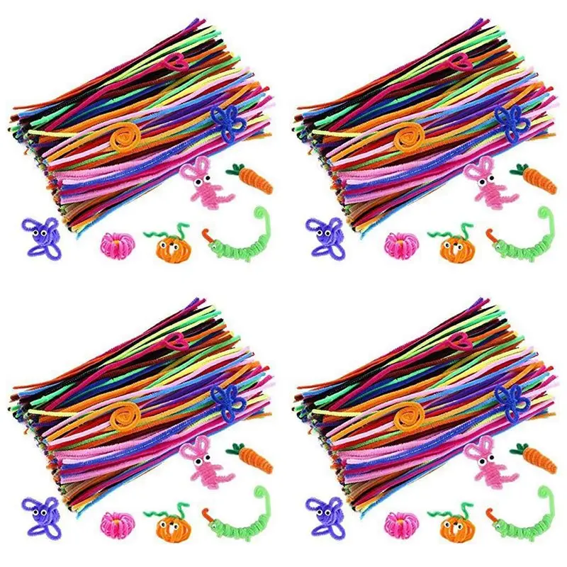 ABUH-800 Pcs Random Colors Pipe Cleaners Chenille Stem 6Mmx12 Inch For DIY Art Crafts Decorations