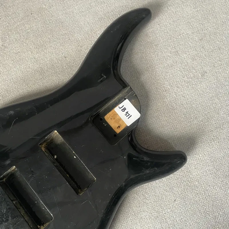 JB511 Black Color Paints Soild Wood 4 String Electric Guitar Bass Body Active Pickups DIY And Replace Parts Custom Order