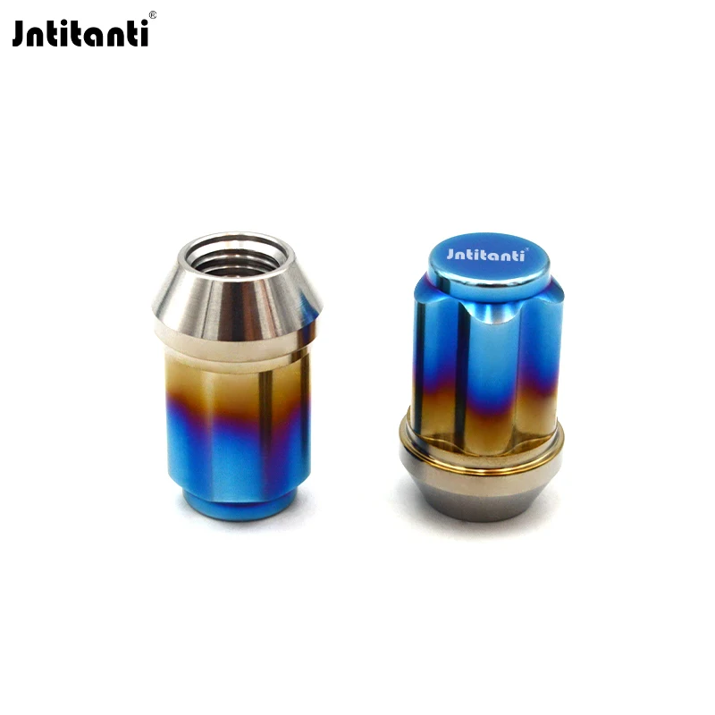 Jntitanti Gr5 titanium wheel lug lock nut anti-theft Tire nut M12x1.5x35mm for Kia Hyundai etc