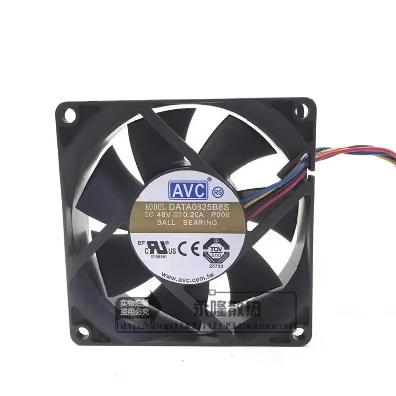 Authentic 80 * 80 * 25MM 8CM 48V 0.20A DATA0825B8S P006 Four wire server Cooling fan