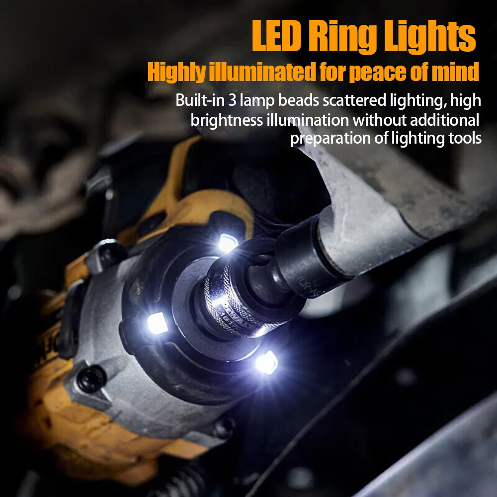 DEWALT 20V MAX* 1/2 in. Cordless Impact Wrench with Hog Ring Anvil (Tool Only) (DCF911)