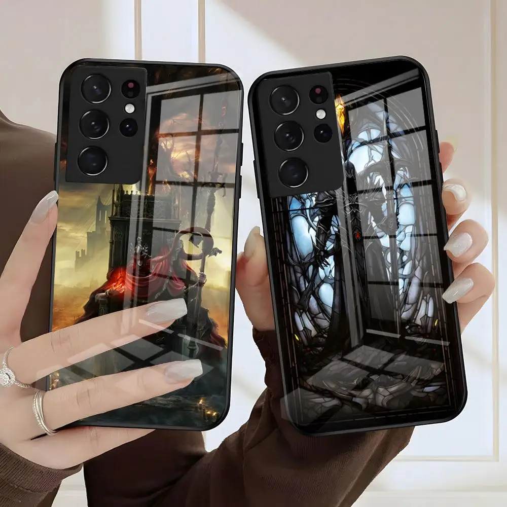 Чехол для телефона Shadow Of The Erdtree E-Elden Rings для Samsung A56 A36 A26 A16 A15 A25 A35 A55 A14 A34 A24 A54 Glass Case