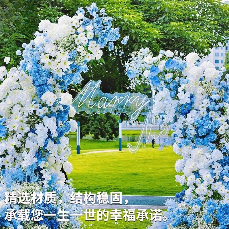Wedding decoration arch floral stage photography background outdoor activities simulated flowers
