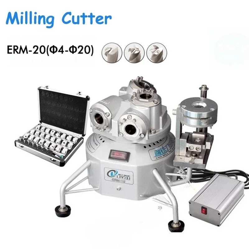 ERM-12/ERM-20 End Milling Cutter 2-12mm/4-20mm Tungsten Grinders 220V Universal Grinder Automatic Grinding Machine
