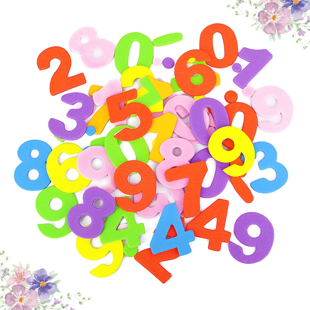 

5pcs Digital Sponge Sticker Eva Number Sticker For Kids 3D Painting Wall Decal Educational Intellectual Development