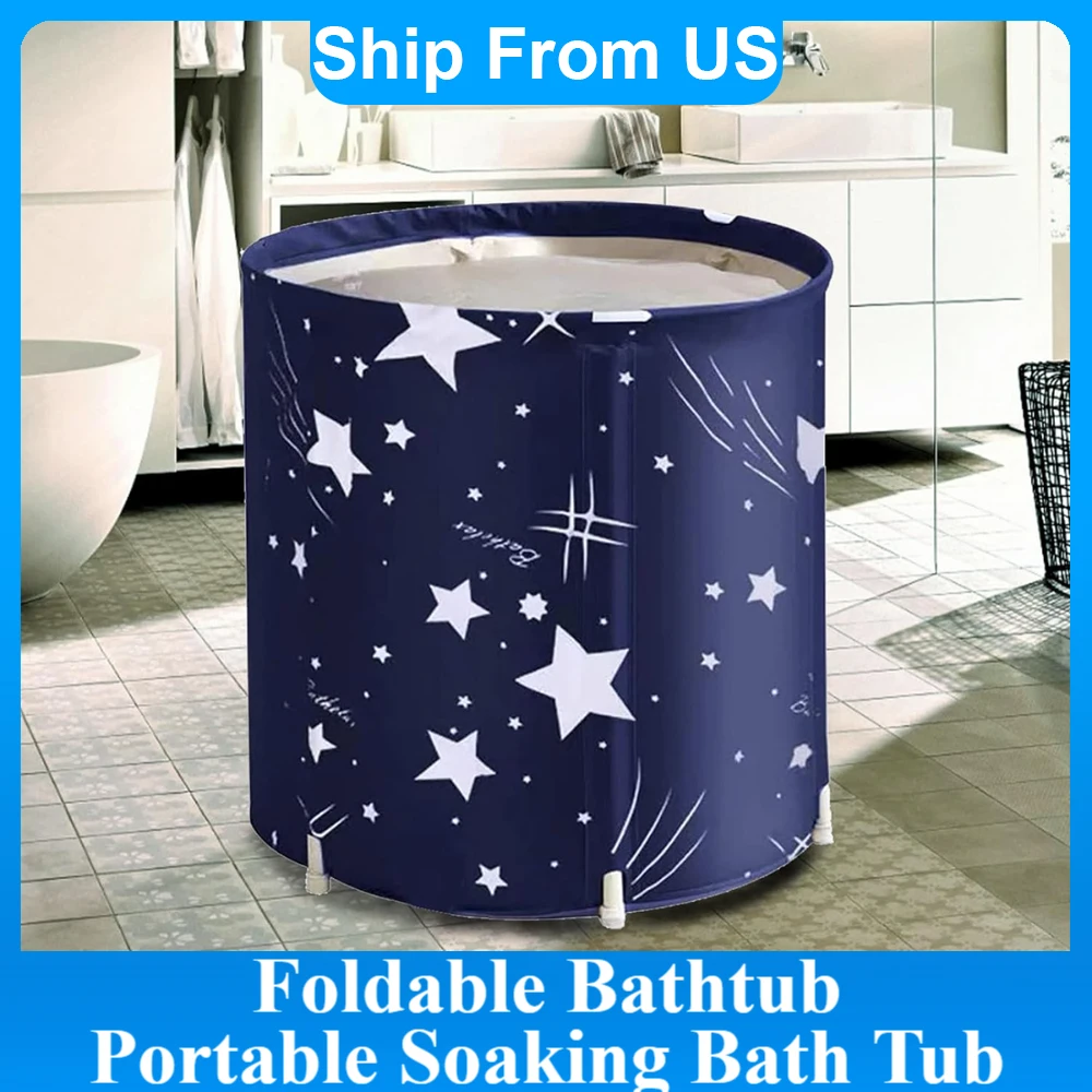 

Foldable Bathtub Portable Soaking Bath Tub of Hot Bath Sauna/Ice Bath Therapy PVC Material Bathing Tub For Shower Stall