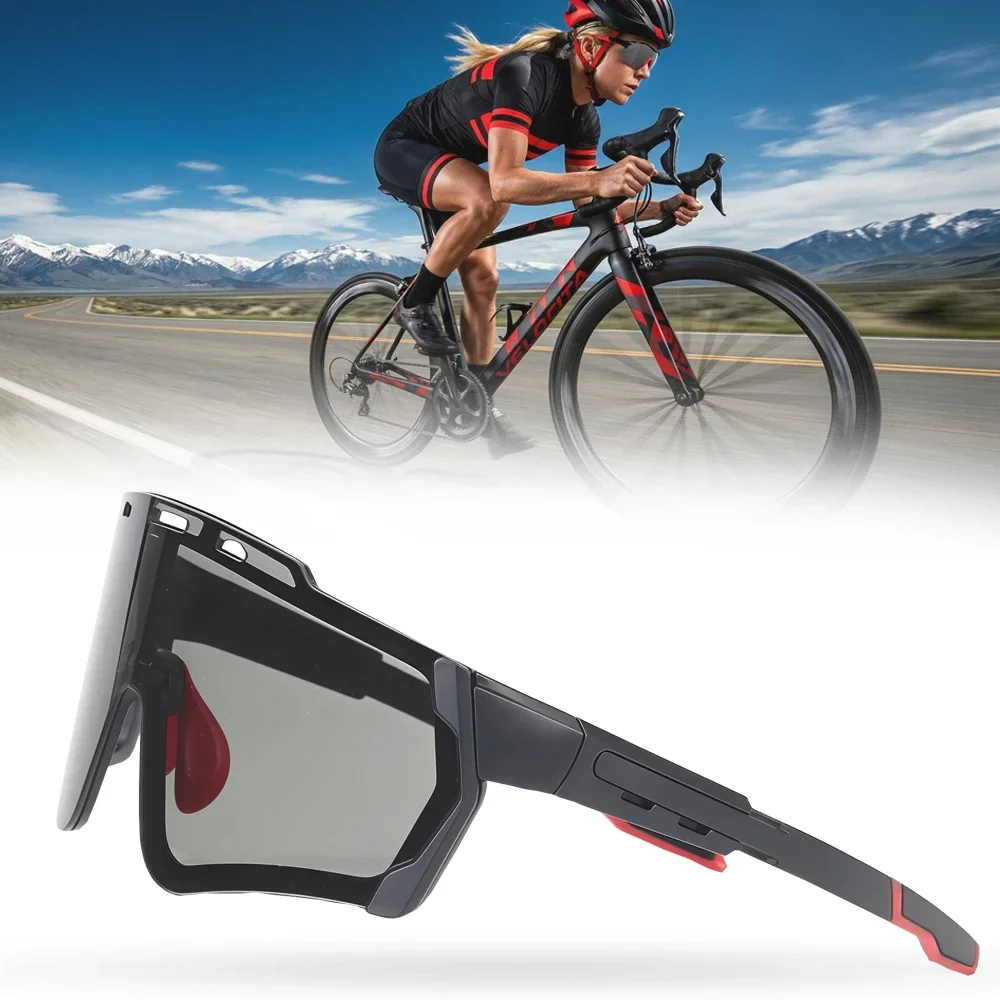 

Фотохромные велосипедные очки с магнитной заменой линз, UV400, TR90, легкие, для мужчин и женщин, для шоссейных и горных велосипедов, велосипедные очки-маска