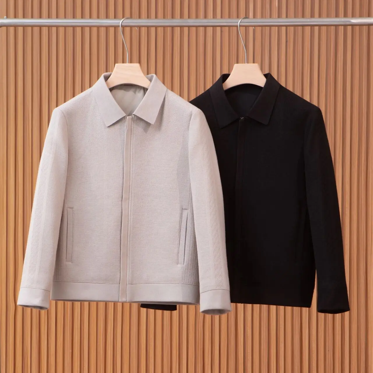 

Spor вязаная шерстяная куртка для мужчин, теплый воротник, застежка-молния, осенне-зимняя модная верхняя одежда, пальто M, модель