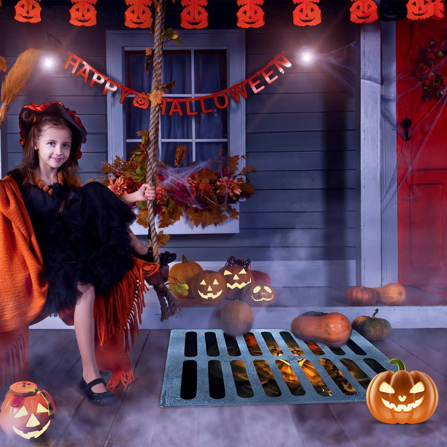 VIKAMA Halloween 3D Clown Decorated Carpet Halloween Party Decorated With Scary Clown Indoor And Outdoor Welcome Door Mat view 4
