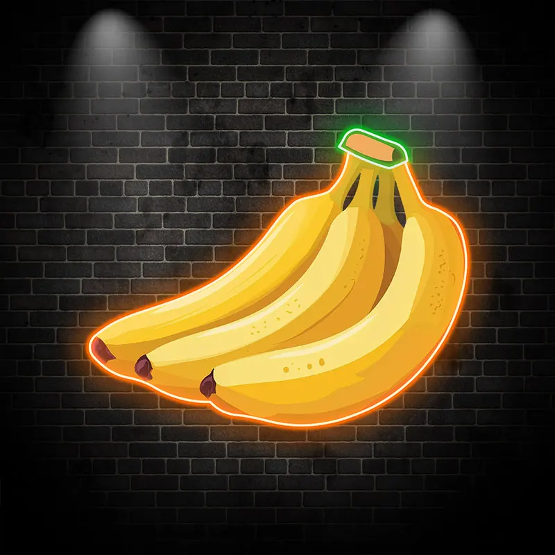 Banana LED Neon Light – Fun and Playful Fruit-Inspired Decor for Kitchens, Cafes, and Parties! Brighten up any space with style!