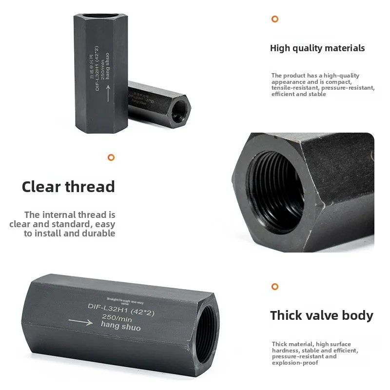 

Гидравлический обратный клапан DIF-L10H1 L20H1 L32H1 L40H1 L50H1 трубчатый обратный клапан прямой