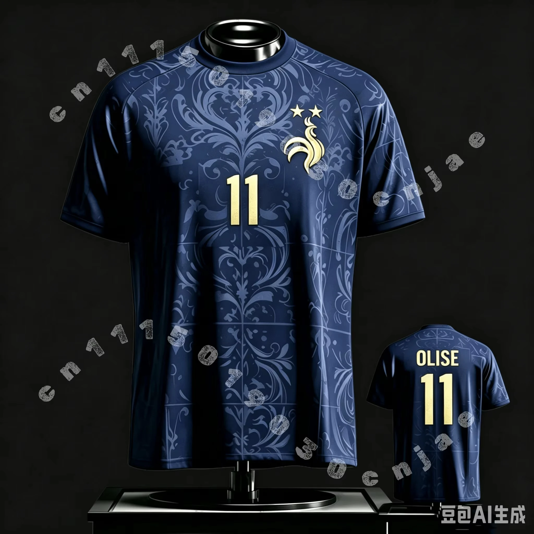 2026 Frankreich Fan-Edition Trikot_T-Shirt_ Mbappé # 10, Dembélé # 7 — Sport-T-Shirt für Kinder, Erwachsene, Männer, Frauen, Sport- und Freizeitoberteile – Detail 4