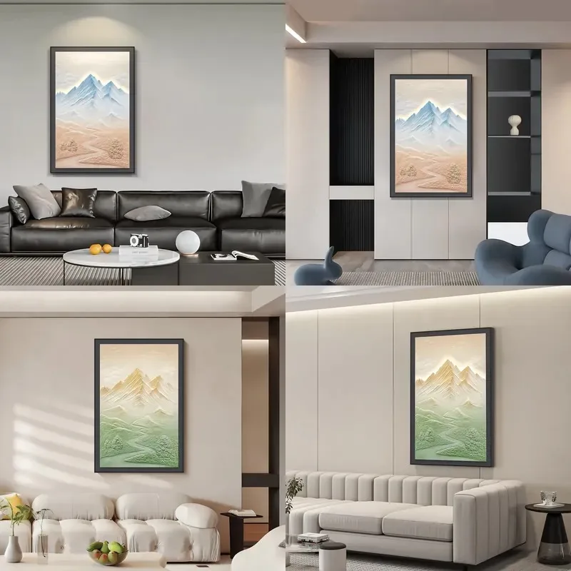 December new 3D relief sunshine gold still life picture frame light luxury indoor hanging background wall painting