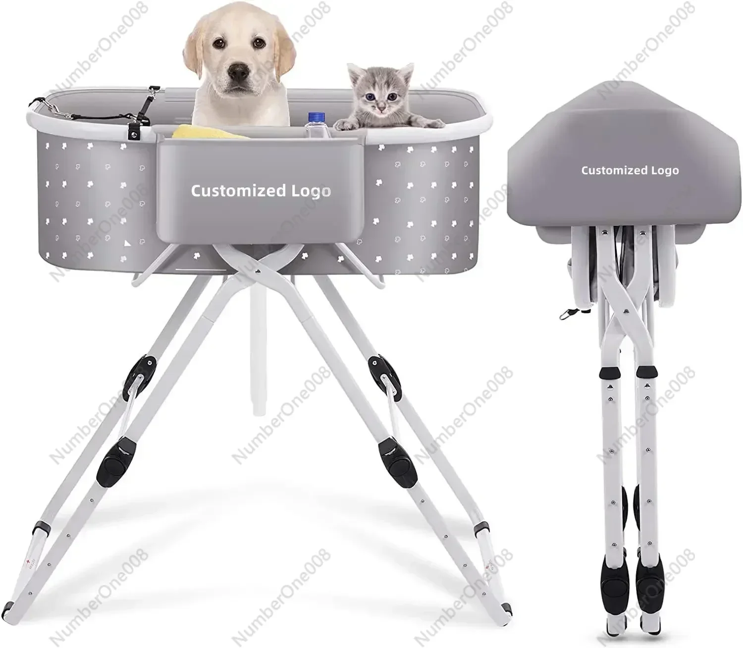 Portable Pet Bathtub Foldable Elevatable Small Medium Dog Washing Pool for Bathing Shower Grooming Cat Bathtub Pet Supplies