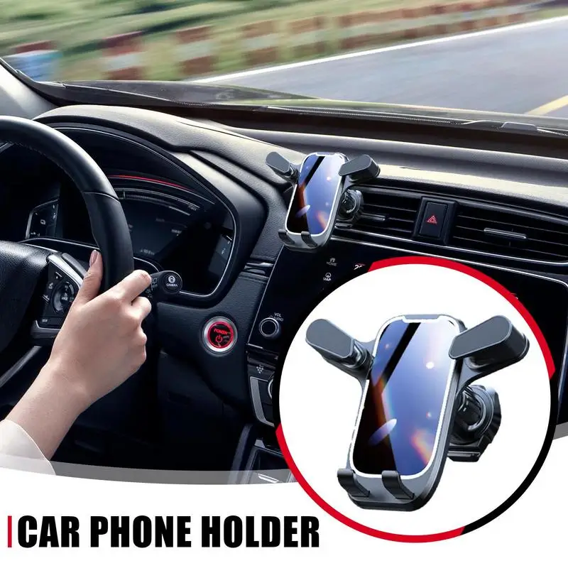 Phone Holder For Car Anti-Slip Vent Clip Phone Holder Automatic Clamping Car Mount Fashionable Interior Accessories For Pickups