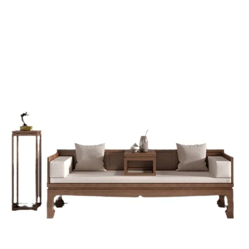 Arhat bed Solid wood furniture Multifunctional sofa Tea room Zen bamboo bed Beauty couch Three-piece sitting and lying