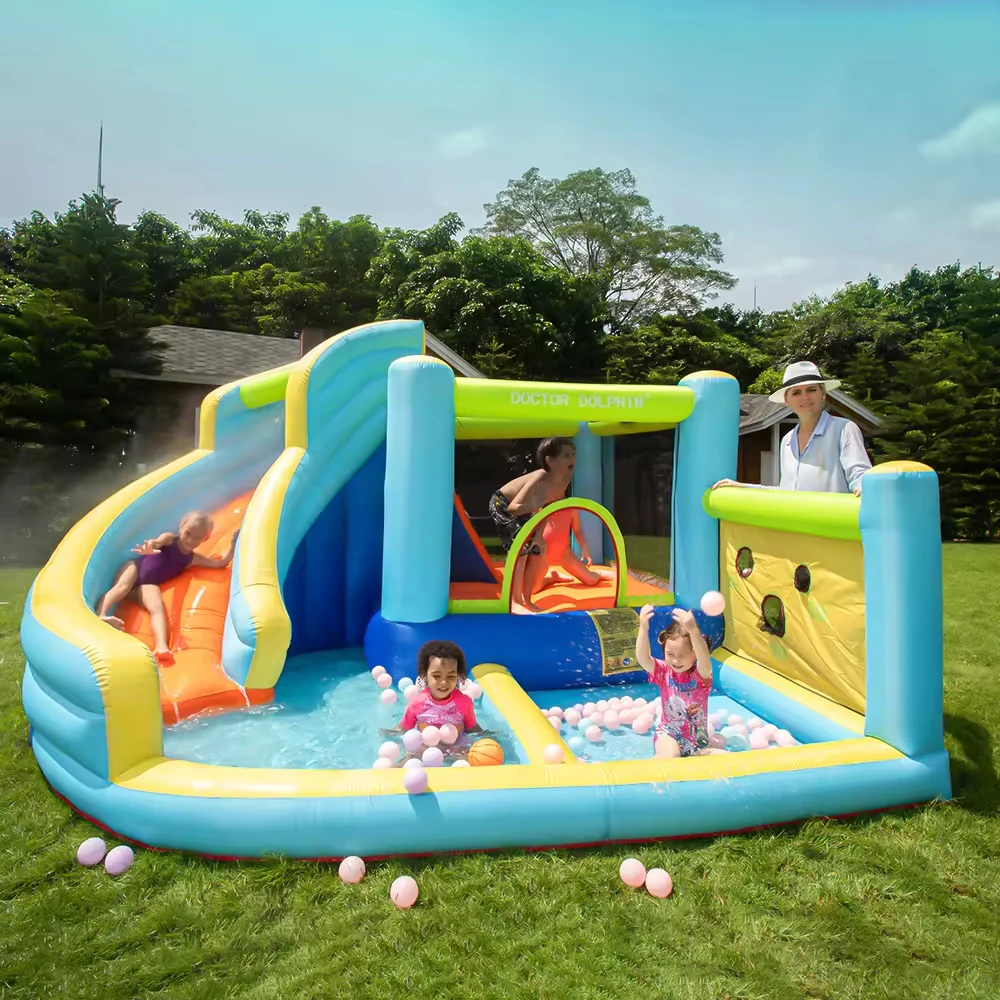 Inflatable Trampoline With Slide PVC Inflatable Bounce House Children's Inflatable Castle Trampoline Inflatable Free Shipping