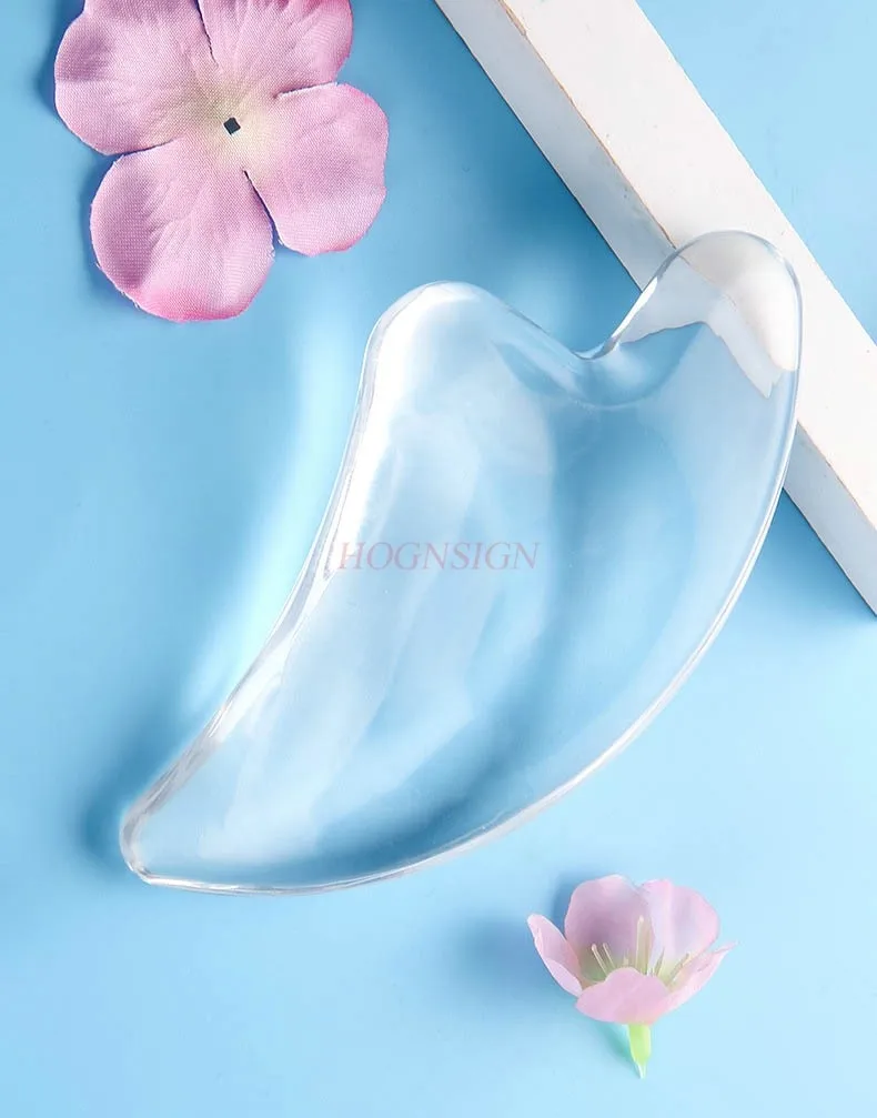 Crystal Guasha Scraper Facial Massager Gouache Scraper Face Massage Acupuncture Beeswax Gua Sha Board Acupoint Eye Care SPA Tool