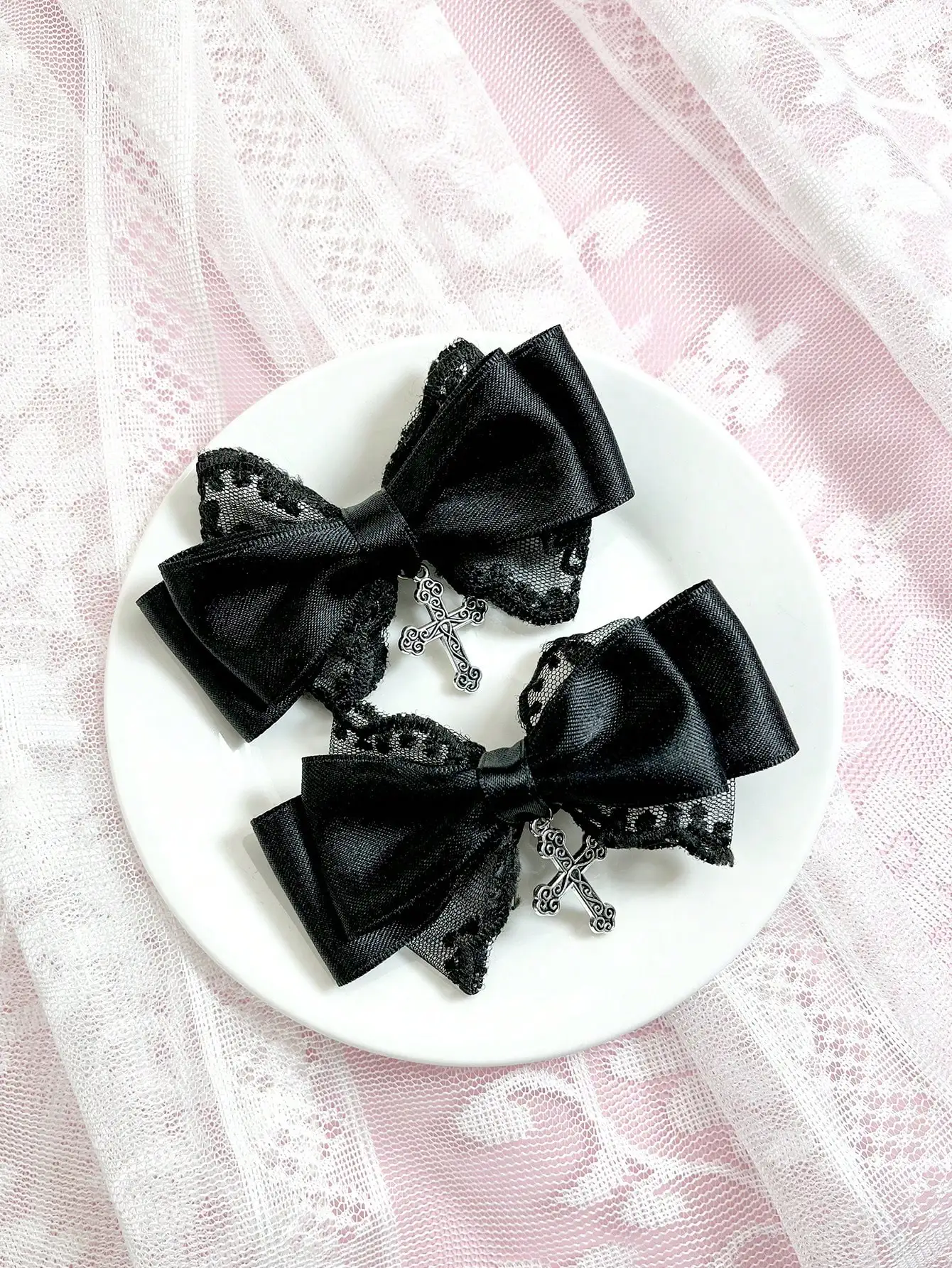 

2pcs/set Dark Gothic style women's hair accessory hair clip