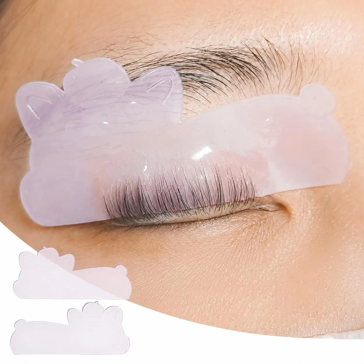 Libeauty Korean Lash Lift Shield Ultra Thin 1mm Glueless Lash Lift Pads Sticky Eyelash Softening Rod For Step 1 Perm Puppy Shape