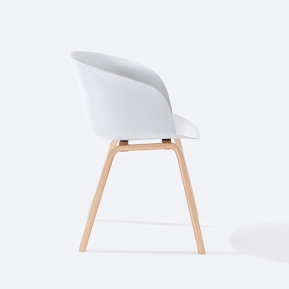 xx-Italy Design Modern Nordic Style Dining Living Room Chair with Wooden Leg PP Material for Office Hotel Banquet School Use
