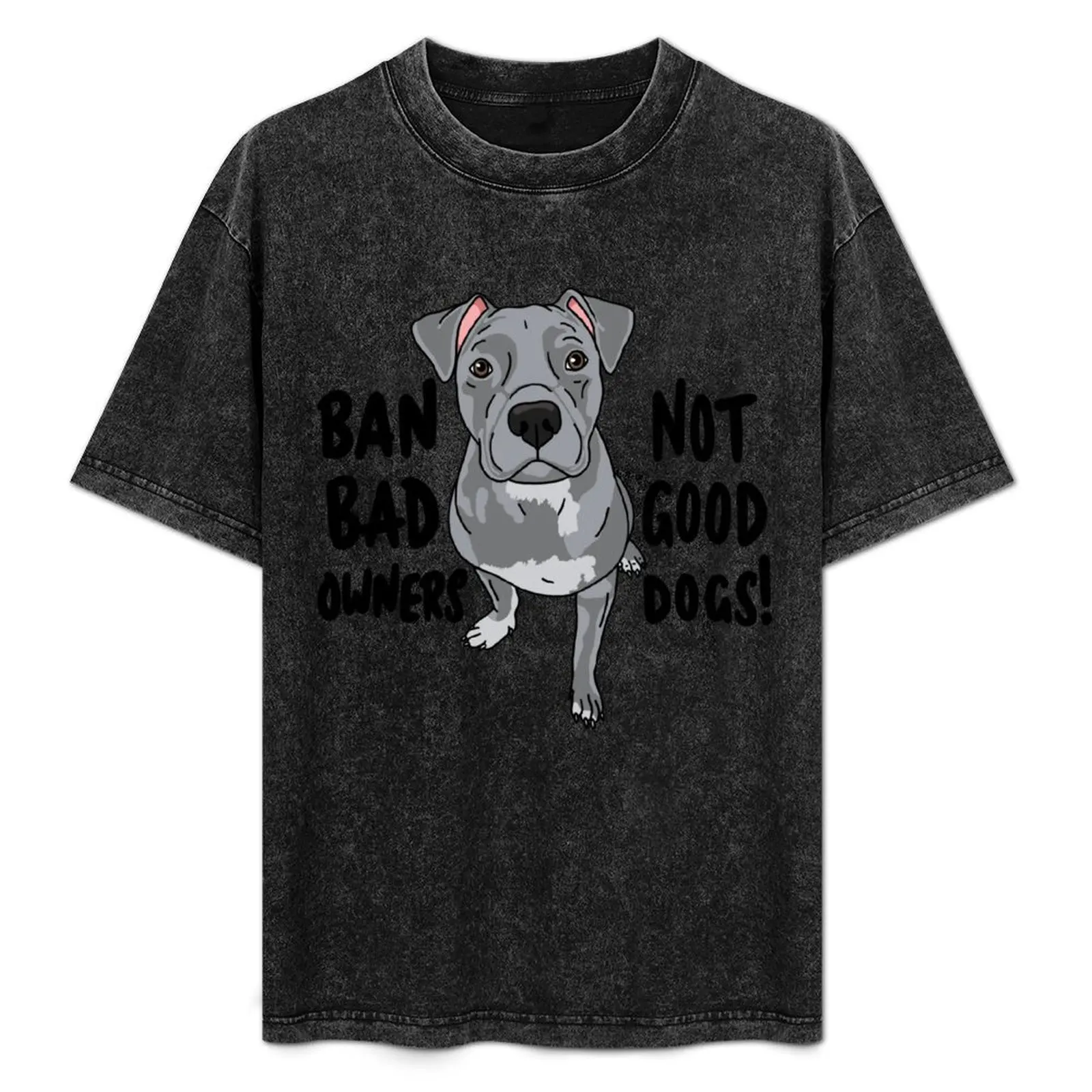 

Ban bad owners, not good dogs! T-Shirt Athletic Fit Sports Short Sleeve Top
