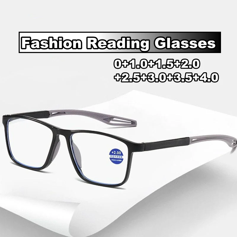 

Men Women Vintage TR Reading Glasses Unisex Flexible Hyperopia Diopter Glasses Trendy Presbyopia Far Sight Eyewear for Ladies