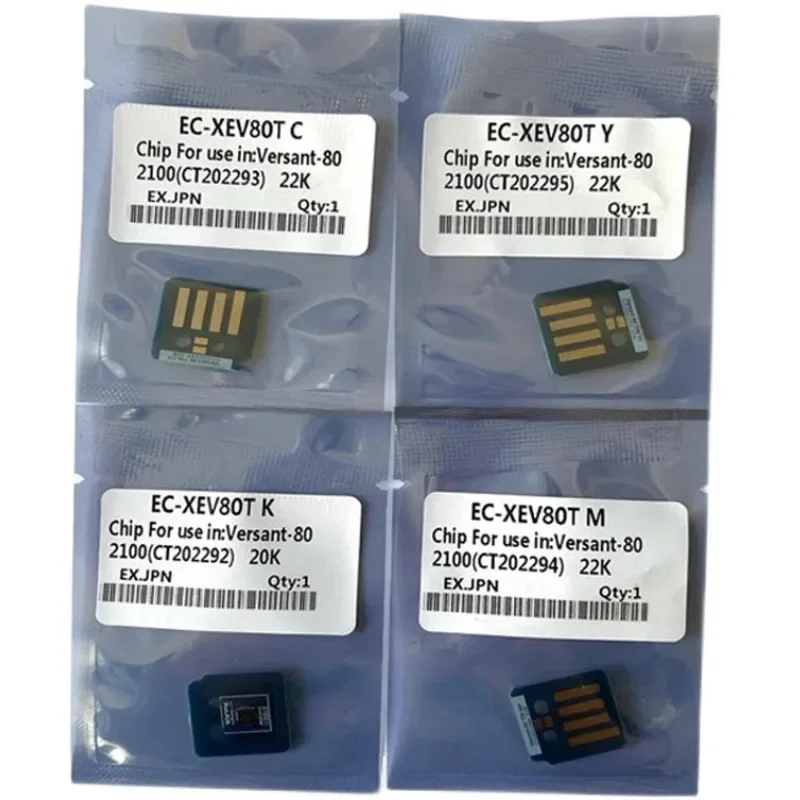 4pc Toner Chip 006R01642 006R01643 006R01644 006R01645 for Xerox Versant 80 180 2100 3100 V180 V2100 V3100 Press Cartridge Chips