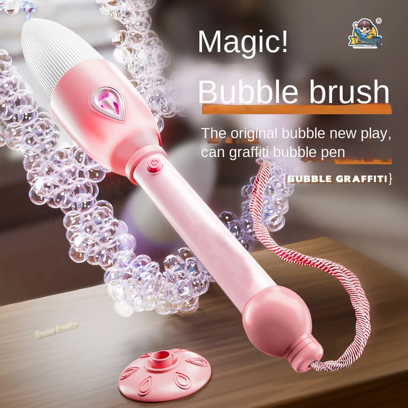 เด็ก Magic Bubble ปากกา DIY Graffiti อัตโนมัติ Bubble Machine สบู่ Bubble สเปรย์ Bubble Machine สําหรับ Boys & Girls ของเล่น