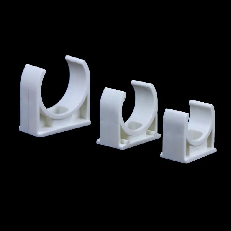 200pcs White U-shaped Clamp For Conduit Leak-Proof Water Pipe Securement Hose Brackets With 16/20/25mm Inner Diameter