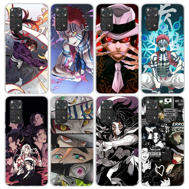 Demon Slayer Kibutsuji Muzan Phone Case for Xiaomi Redmi Note 13 12S 12 11S 11 11E 11T 10S 10 Pro Plus 9 9S 8 8T 7 5G Soft Cover