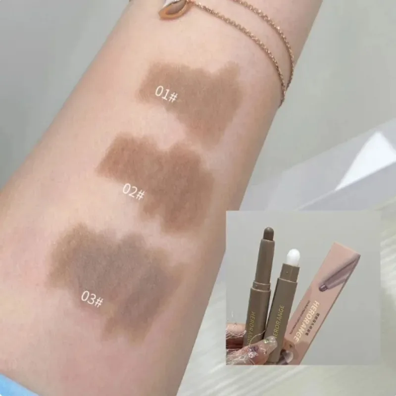 Driedimensionale Neusschaduw Bronzers Contouren Make-Up Pen Natuurlijk Grijs Bruin Gezicht Matte Schaduwcrème Contour Met Borstel