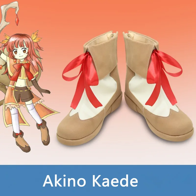 Magia Record Puella Magi Madoka Magica Akino Kaede Cosplay Costume Shoes Anime Handmade Boots