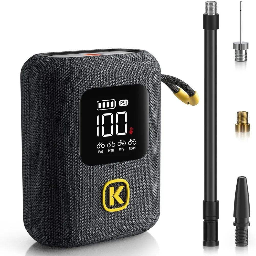 

X8 Ace Bike Pump 150PSI Fast Portable Tire Inflator, Cordless Rechargeable Electric Bicycle Air Pump, Auto Stop, with Presta an