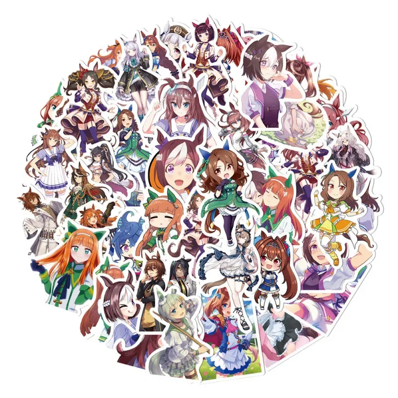 10/20/50Pcs Anime Pretty Derby Graffiti Waterproof Stickers Decoration Collection Cartoon DIY Decals