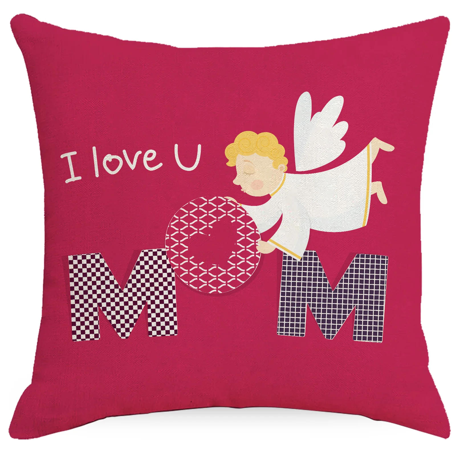 Mother's Day Love Best MOM Belongs To Me Cushion Cover Case Pillowcases Home Sofa Bed Decorative Linen Throw Pillows Coussin